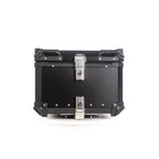 Universal 45L Motorcycle Top Case Aluminum Alloy Tail Box Waterproof Rear Trunk Luggage with Lock & Backrest Motorbike Hard Storage Box