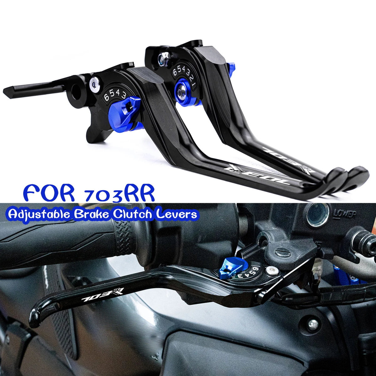 Zontes 703RR Adjustable Brake & Clutch Levers – main view