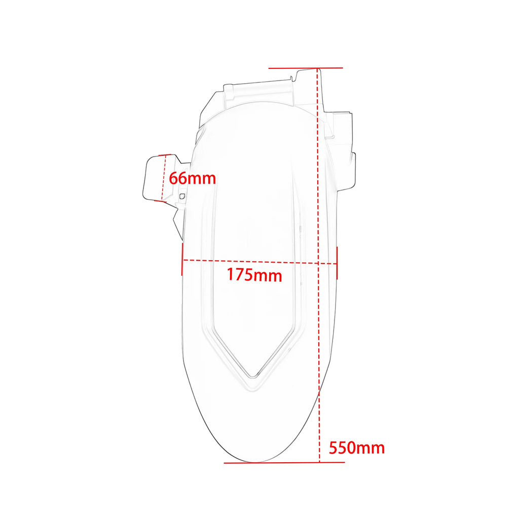 Para-lama traseiro hugger Zontes 368G – Vista 5
