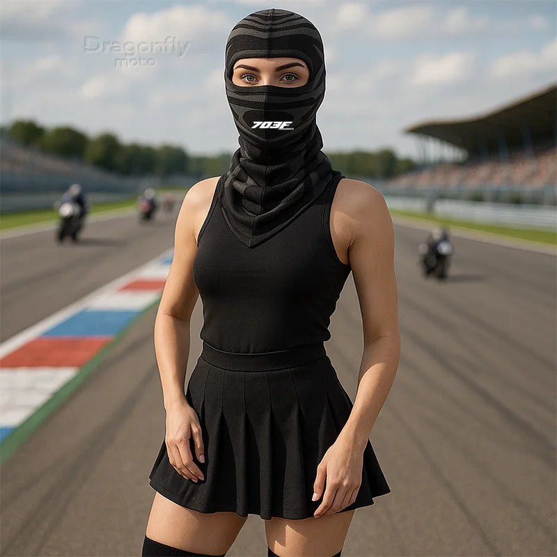 Pasamontañas de moto con logo 703F – Vista 3