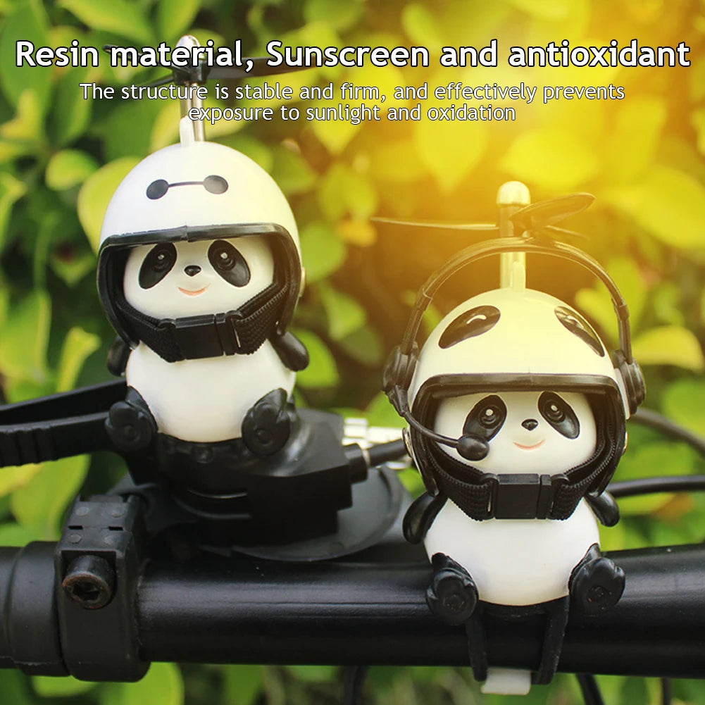 Enfeite de guidão panda – no guidão
