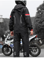 Modular Motorcycle Rain Suit, jacket with detachable hood and pants – product photo 10