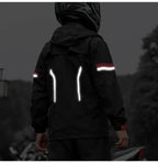 Modular Motorcycle Rain Suit, jacket with detachable hood and pants – product photo 4