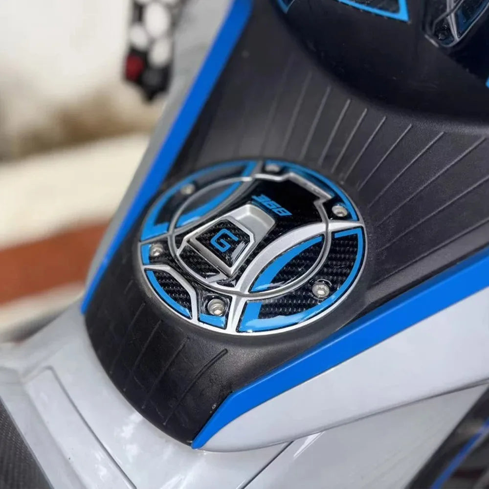 Zontes 368G Carbon Fiber Style Tank Cap & Body Sticker Kit 2024-2026