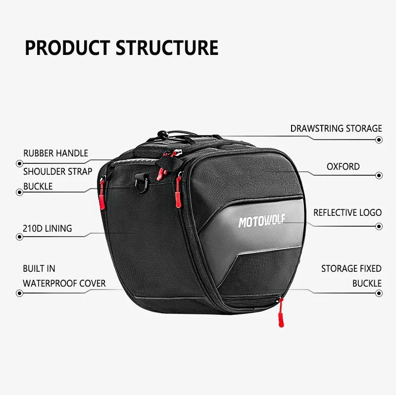 Zontes 368G 15L Water-Resistant Tunnel & Tail Bag 2024-2025
