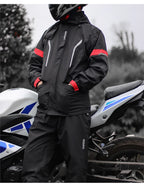 Modular Motorcycle Rain Suit, jacket with detachable hood and pants – product photo 9
