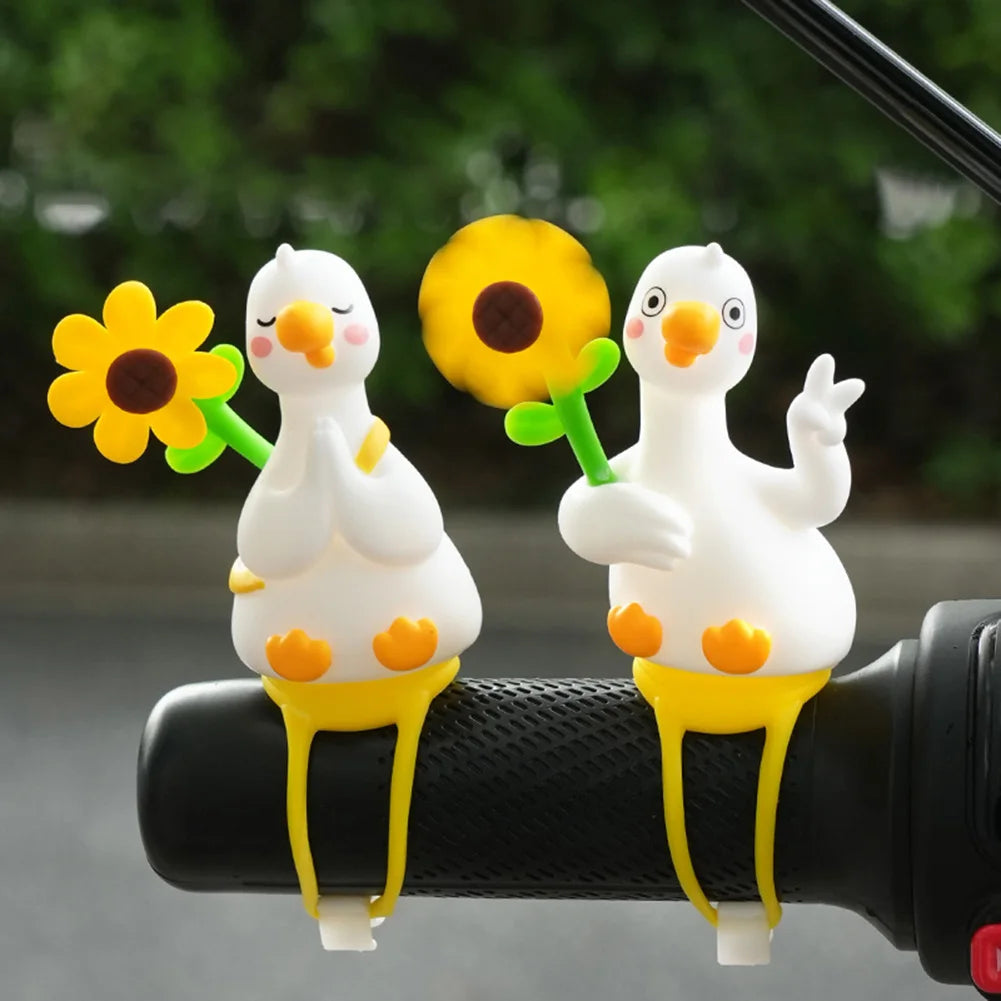 Enfeite giratório patinho e girassol – Fixação com cinta