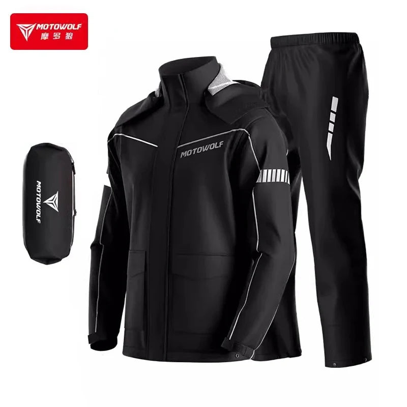 Capa de chuva para moto Lite Reflective, jaqueta e calça – Foto do produto 24