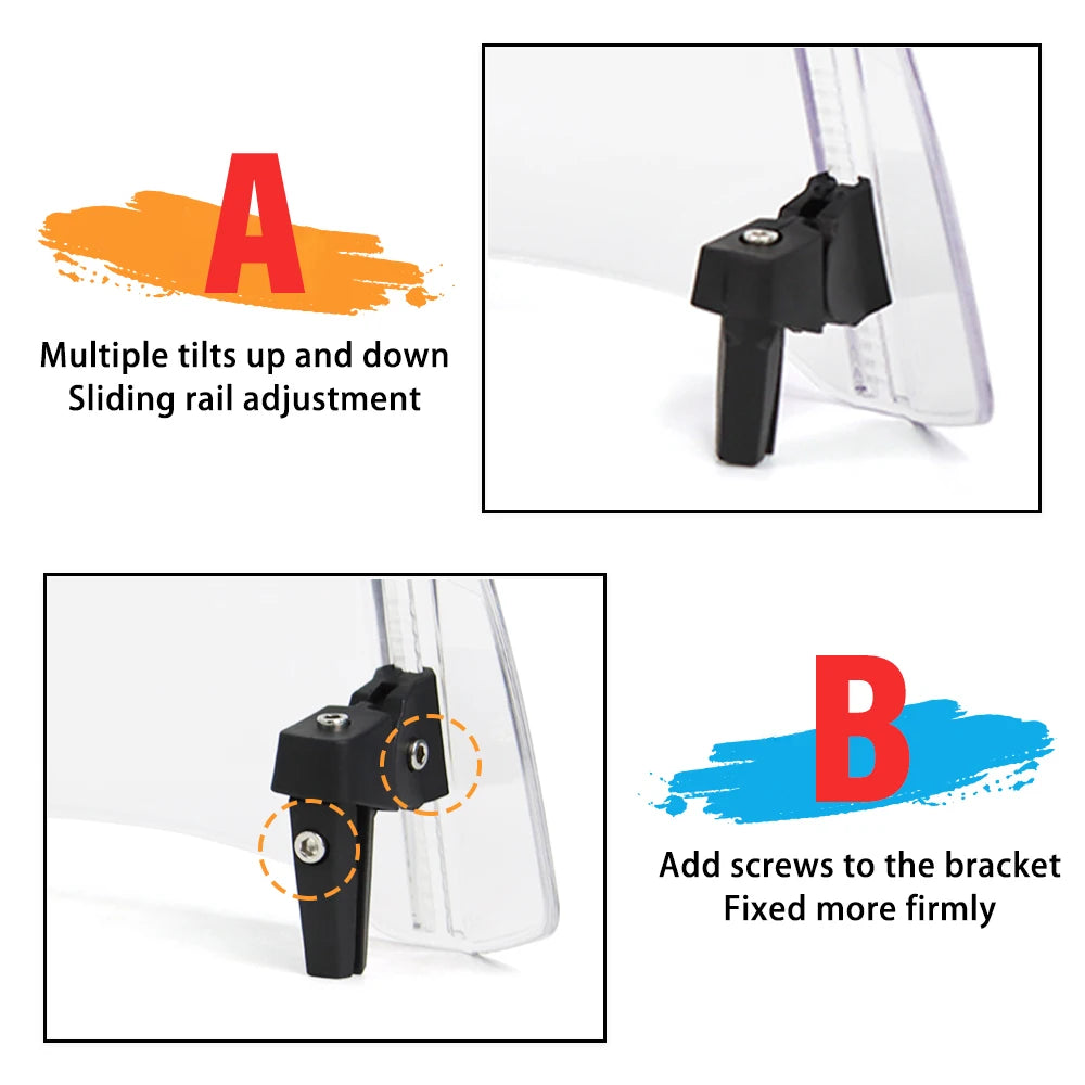 Universal Adjustable Windshield Extension Deflector for Zontes