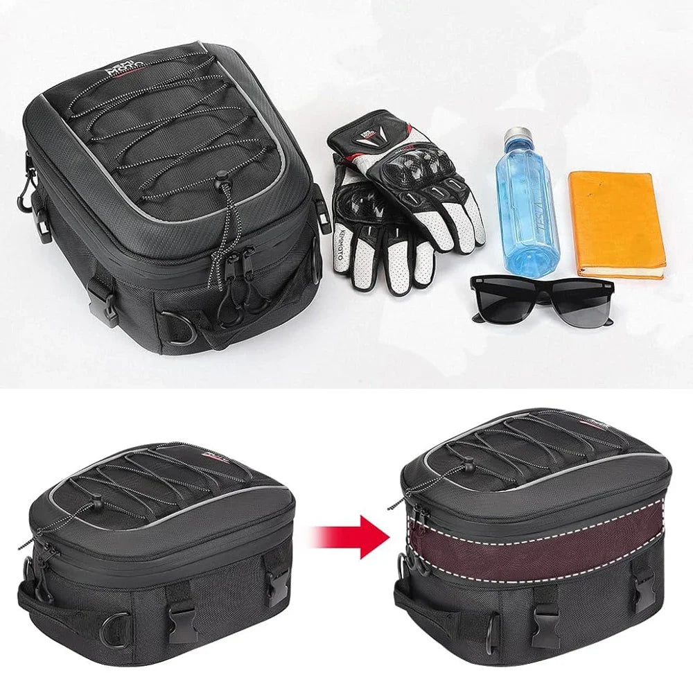 Borsa da sella espandibile 7-12L per moto – Vista 3