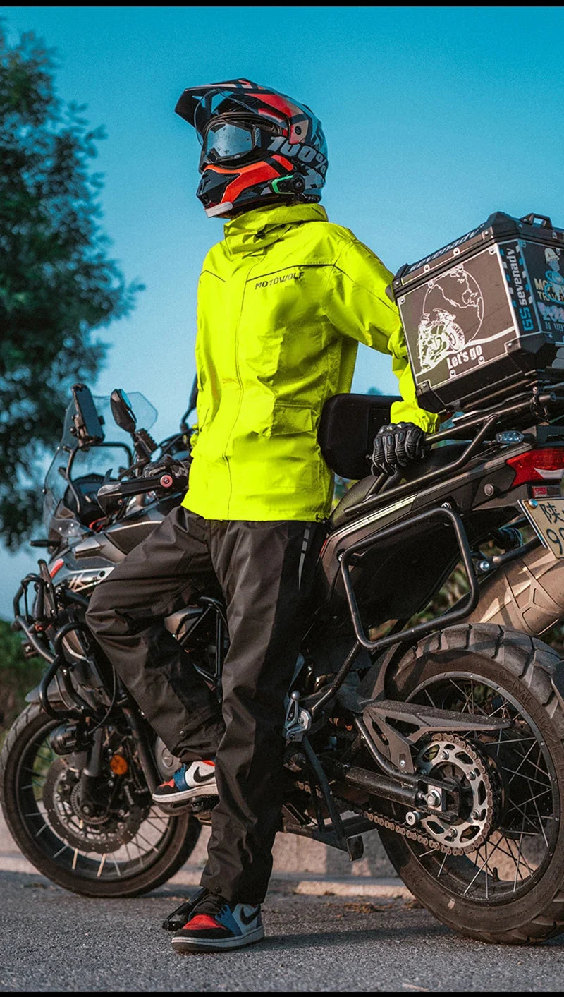 Capa de chuva para moto Lite Reflective, jaqueta e calça – Foto do produto 14