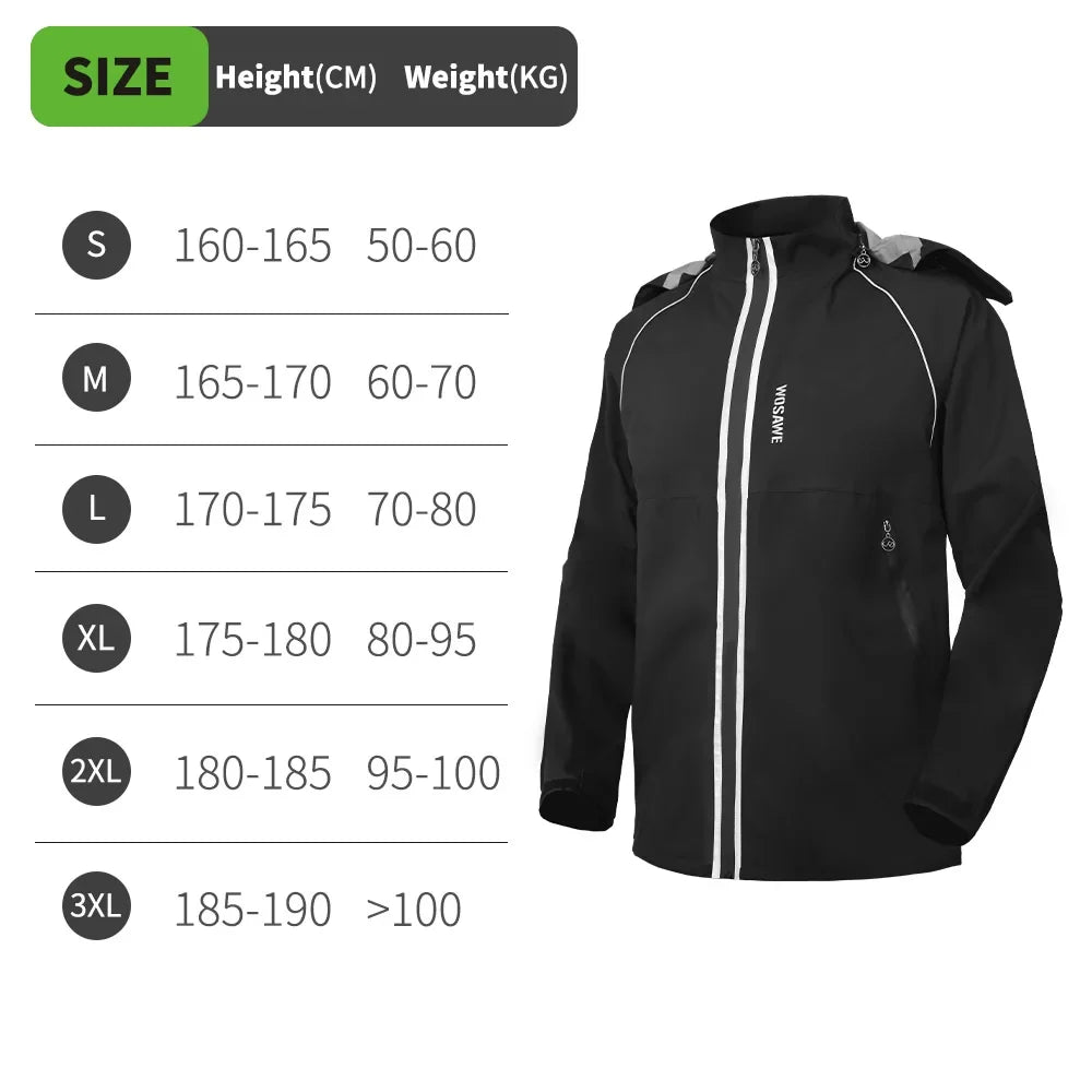 Tour 10K Motorcycle Rain Suit, black jacket and pants – product photo 26