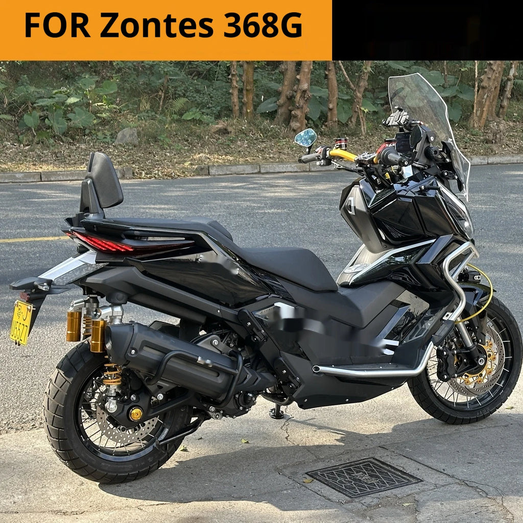 Προστατευτικό εξάτμισης Zontes 368G – τοποθετημένο στη μοτοσυκλέτα