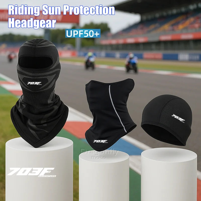 Pasamontañas de moto con logo 703F – Vista 2