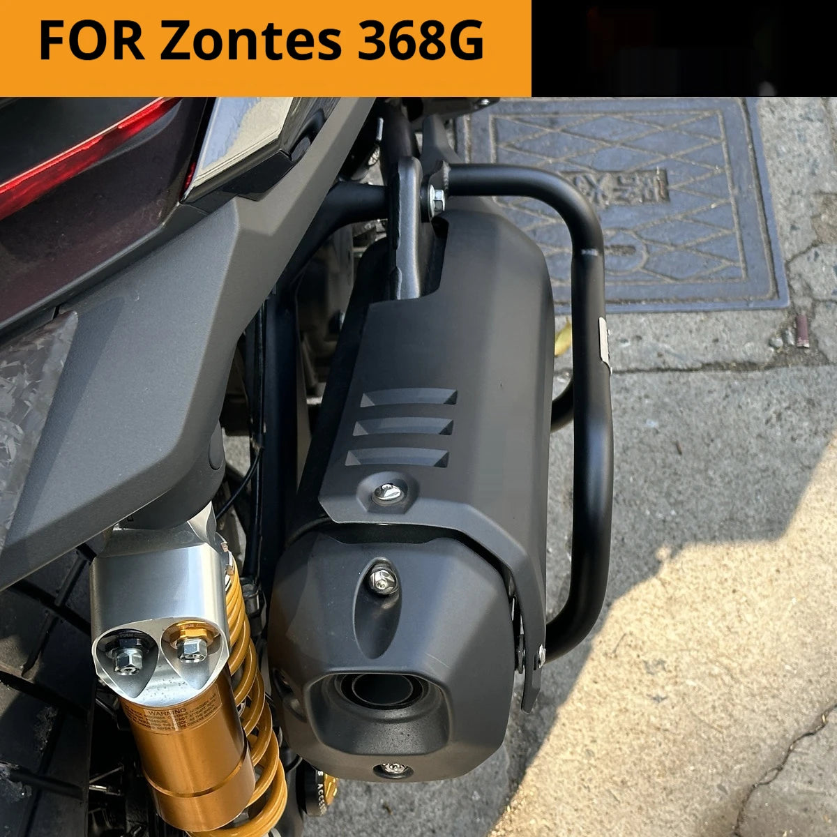 Προστατευτικό εξάτμισης Zontes 368G – Φινίρισμα ανοξείδωτου ατσαλιού