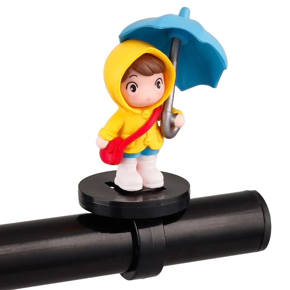 Menina com guarda-chuva decorativa – Vista lateral