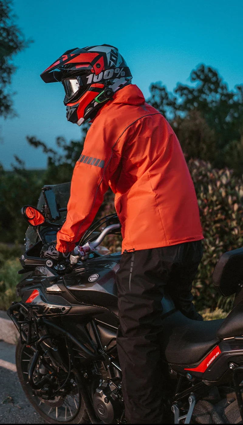 Capa de chuva para moto Lite Reflective, jaqueta e calça – Foto do produto 13