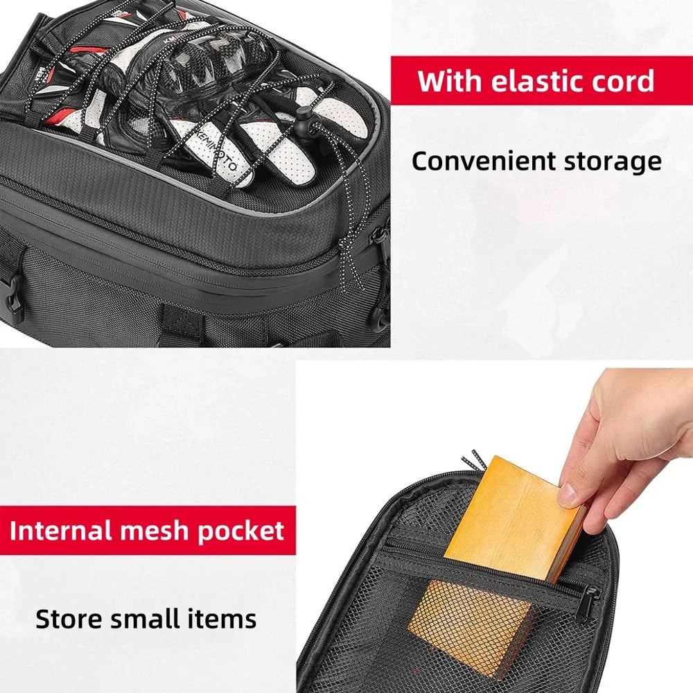 Borsa da sella espandibile 7-12L per moto – Vista 4
