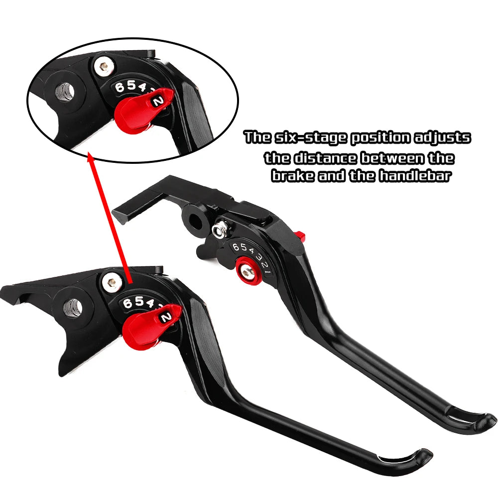 Zontes 703RR Adjustable Brake & Clutch Levers – installed view