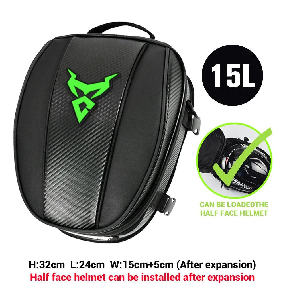 Universal Expandable Water-Resistant Motorcycle Tail Bag & Backpack