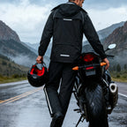 Tuta antipioggia moto Tour 10K, giacca e pantaloni neri – Foto prodotto 3