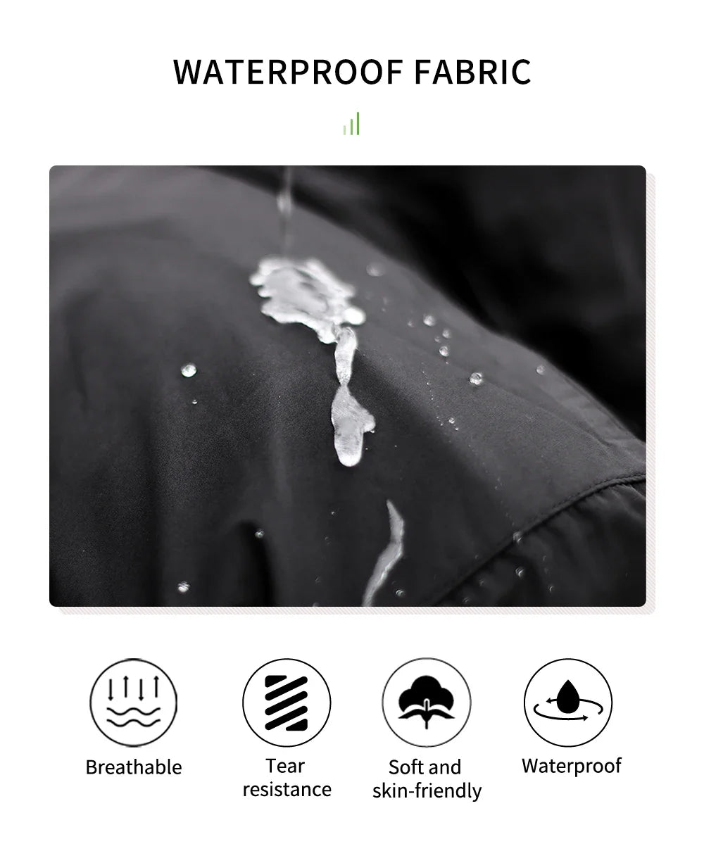 Modular Motorcycle Rain Suit, jacket with detachable hood and pants – product photo 8