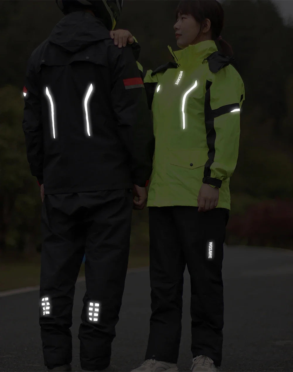 Modular Motorcycle Rain Suit, jacket with detachable hood and pants – product photo 12